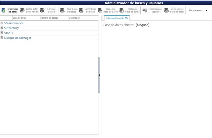 svision bases de datos y usuarios